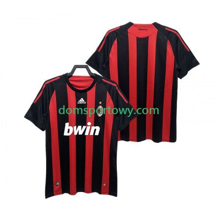 Koszulka AC Milan 2008 2009 Retro Domowe Koszulki Piłkarskie Krótki Rękaw